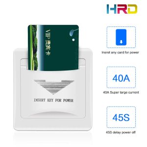 Card 40a Hotel Wall Switch White INSERT Любая пластиковая бумага PVC RFID 125 кГц/13,56 МГц карты, чтобы взять задержку Power 45S с выключателя гостей