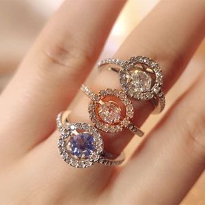 Swarovskis Ring Designer Женщины высококачественные роскошные модные модные избиение сердечного кольца женское элемент Crystal Smart Ring Женский подарок валентин