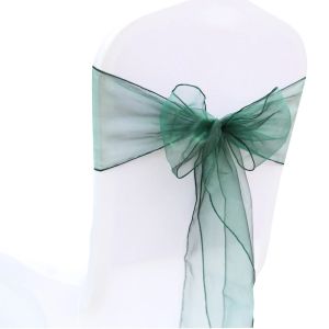 Kanatlar Toptan 10/50 Paket Organza Ziyafet Sandalye Kanat Sashes Bows Bows Bows için Bağımlar Partisi Dekorasyon Etkinlikleri Sandalye Sandalyesi Kapak Sash