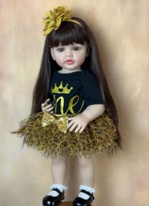 Куклы Bzdoll Lifelike 55 см мягкий силиконовый рефарн Реалистичный девочка кукла 22 -дюймовая принцесса