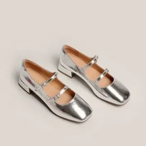 Качество сандалий Мэри Джейнс в продаже весна женские насосы квадратные носки средние каблуки Сплошная пряжка.