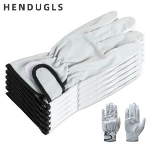 Eldivenler Hendugls Work Eldivenleri Deri Beyaz El Kalınlaştırıcı Giyim İntresicant Koruyucu Endüstri Erkek Eldivenler Takım 5 PCS ÜCRETSİZ Nakliye CS1