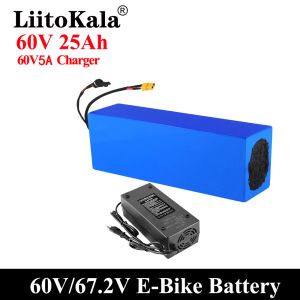 Boormachine liitokala ebike Battery 60V 20AH 25AH 30AH 15AH 12AH LIION BACKET PACK Комплект для преобразования велосипедов BAFANG BMS HIGH PORTEH