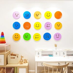 Çıkartmalar Karikatür Smiley Yüz İfade Paketi Duvar Sticker Çocuklar Odası Odası Ev Dekor Oturma Odası Yaratıcı Akrilik Duvar Stickers Kendinden Yapıştır