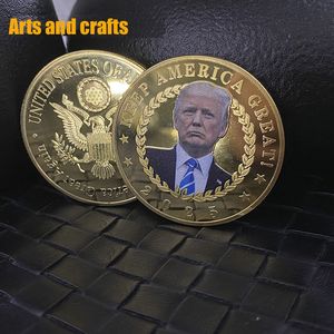 Yeni Başkan-Seçilmiş Donald Trump Memoratif Metal Renk Püskürtmeli Dış Ticaret Hatıra Medalyonu Özel BHFF8653