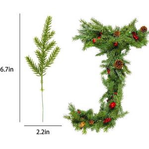 Dekoratif Çiçek Çelenkler 10 PCS Yapay Bitkiler daha ucuz 2023 Noel Ağacı Çam İğneleri Yeni Yıl Dekorasyonları Ev Scrapbooking DIY Hediyeler Şeker Kutusu