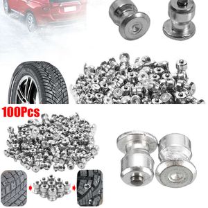 Yeni 200pcs 100pcs 8x10mm lastikler kış vidası kayma önleyici saplamalar tekerlek zincirleri araba motosiklet SUV atv kamyonu için ayakkabı sivri uçları