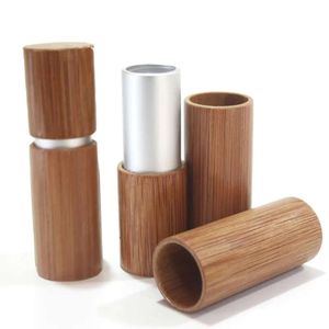 Пустое косметическая трубка для хранения бамбуковых бутылок с бамбуковыми бутылками переносится портативное золото и бутылка для помады.