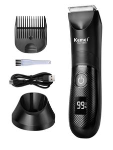 Shavers elettrici Kemei Professional Hair Clippers per uomini Impiatore di capelli elettrici Impiatore di peli elettrici Set ricaricabile a barbiere con display LCD T240507