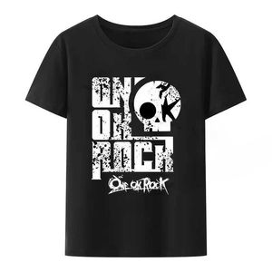 T -shirt feminina roupas femininas impressas pela banda de rock japonês um ok - camisa gráfica retro verão de mangas curtas de manga curta camisa