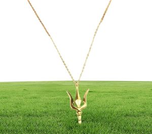 10pcs Ukrayna Sembol Trident Charm Kolye Kolye Neptün Yunan Mızrak Kolye Olympians Trident Anchor Kolye Jewelry6731058