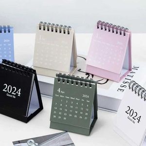 Календарь Mini 2024 Desk Calendar Простая английская календаря книга с наклейками ежедневно для списка повестки дня Организаторы Домашний офис.