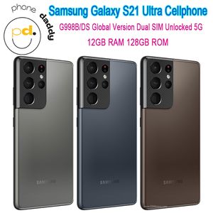 Оригинальный Samsung Galaxy S21 Ultra 5G G998B/DS Global Version разблокированный мобильный телефон 6,8 