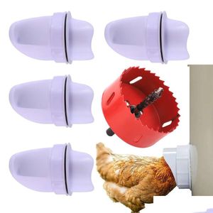 Escalas domésticas Supplias de alimentação de frango Kit de alimentação de alimentação de potência à prova de chuva Diy para baldes Barris Bins Casos Drop Drop Hom Dhg8f