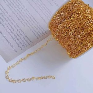 Gözlük zincirleri 2 metre 1 metre yıldız zincirleri Neckalce bilezik mücevherleri yapmak DIY bileşenleri aksesuarları altın renk zinciri toptan