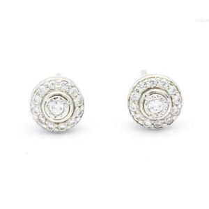 Yüksek kaliteli mücevher tasarımları Terzi Küme Küpe 18K Beyaz Altın Doğal Elmas Küpe Kadınlar için