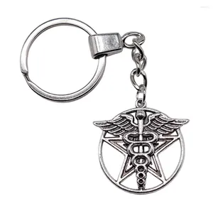 Anahtarlık 1 adet baston pentagram yıldız kadın anahtarlık DIY aksesuarlar takı için takılar malzemeleri yüzük boyutu 30mm