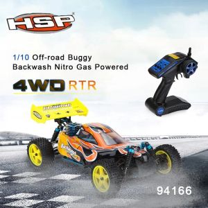 Автомобили Hsp Baja 1/10 Scale Nitro Power Off Road Buggy 4WD RC Hobby Cars 94166 с радиоконтролем 18CXP двигателя 2.4G