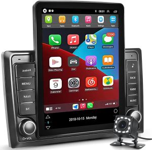 Video 10 '' Touch Screen CarPlay Android Auto Monitor Car DVD estéreo Player Double Din GPS Navegação com espelho de vidro temperado 2.5D