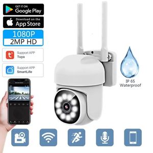 1080p Wi -Fi 2MP Outdoor Tuya Smart Life Home Security Auto Deging Detection Dome Camera Cctv Video Surveillance Ptz 240422