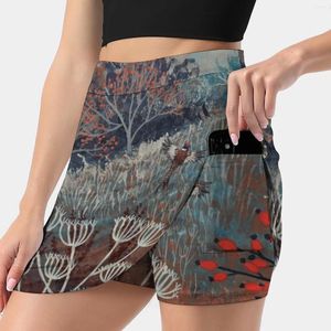 Юбки Осенний Полет Женская модная спортивная юбка с карманами теннисные гольф -ландшафтные продукты