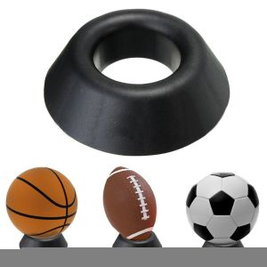 Футбол 1pcs черный цвет пластиковой балл держатель баскетбольный футбольный футбольный футбольный мяч для регби база оптом