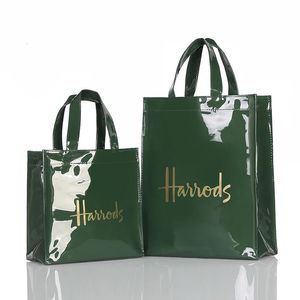 Moda tarzı jöle çanta kadınlar için çevre dostu çiçek tote alışveriş çantası yeniden kullanılabilir su geçirmez pvc omuz alışveriş çantası 240506