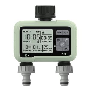 Таймеры Eshico Super Timing System 2outlet Water Timer Точно наносит наружный автоматический ирригацию Полностью регулируемая программа