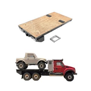 Arabalar 1 10 ölçekli TRAX TRX6 Ultimate RC Hauler Faltbed Geri Çekme 6x6 Yatak Aktüatör