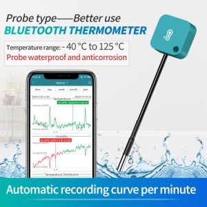 Göstergeler Bluetooth Sıcaklık Nem Sensörü Prob Veri Logger Metre Denetleyici Ölçüm Termometresi Higometre Uzak Alarm
