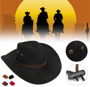 Kahraman Stil Retro Western Cowboy Kovbaş kız şapkası Erkek Kadınlar Binicilik Kapağı Geniş Sebir Açık Boş Zamanlı Güneşlik Şapkaları1415948283079
