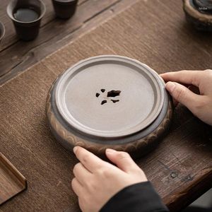 Çay tepsileri endişesiz pot tepsisi seramik su depolama ket ısıtıcısı çaydanlık tutucu destek taban masası