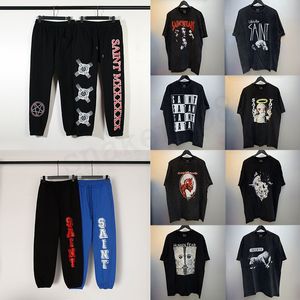 Tasarımcı Tshirt Erkek Kadın Saint Tshirts Michaels Street Giyim Kısa Kollu Mektup Baskı Adam Gotik Tees Giyim Mens Pants Moda Tişörtleri Pamuk Büyük Boy Tee Polos