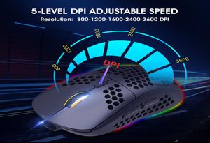 HXSJ T90 24 ГГц USB Wireless Bluetooth Optical Mouse Перезаряжаемая 6 цветов RGB Game Mice6438666