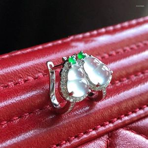 Dangle Ohrringe Kristall klassisch elegant für Frauen inspiriertes Design natürlicher weißer Kürbisohren Schnalle Hochzeit Silberschmuck