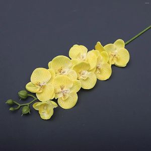 Dekoratif Çiçekler 2 Saplar Lavanta İpek Sapı Yapay Orkide DIY Düğün Buket Partisi Ev Ev Masa Çiçek Çim Garland Süslemeleri