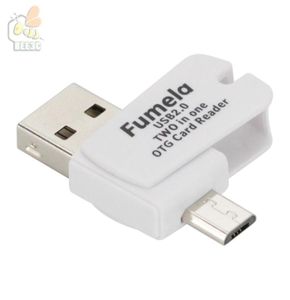 2IN1 Universal Card Okuyucu Cep Telefonu PC Kartı Okuyucu Micro USB OTG Kart Okuyucu Otg TF SD Bellek Android OTG 300PCSLOT6875774