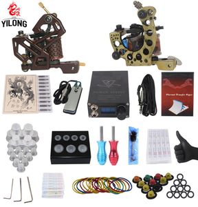 Yilong Professional Complete Tattoo Kit 2 Top Picchine Gun 50 Mix Cup 10 Pield Power 300024612 T2006091047476