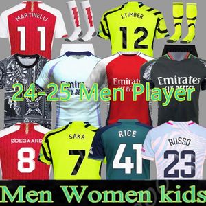 24 25 Стрелки G.Jesus Havertz Soccer Jerseys 2024 Rice Smith Rowe Saka J.Timber Martinelli Odegaard Sambi Fabi Vieira Saliba Football Kids Kit