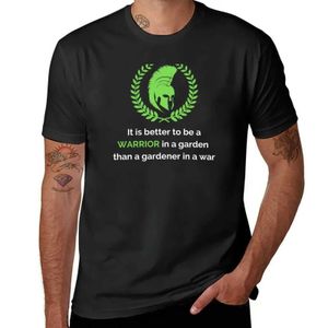 Erkek Tişörtleri Bahçede Yeni Savaşçı Tişört