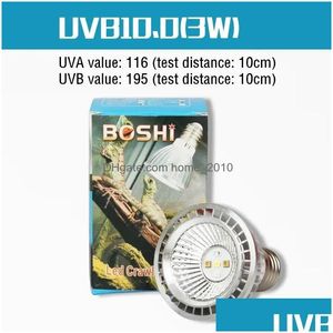 Sürüngen Malzemeleri Aydınlatma Uvaadduvb 5.0/10.0 lamba BB Kaplumbağa Basking UV Işık Amfibiler Kertenkeleri Isıtma 3 In1 FL Spectrum Güneş Işığı D DHEOJ