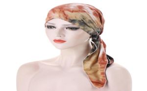 Lenços femininos impressão muçulmana hijabs interna Cap câncer quimioterapia chapéu de turbante helavilha de algodão Arab Wrap Head Lenf Hair Acessórios6013928