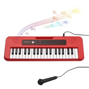 37 Kilit Çocuklar Mini Mikrofon Taşınabilir Çok Fonksiyonlu Çocuklar Elektronik Piyano Klavye Müzik Oyuncak Hediyeleri Erkekler için 240507