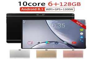 Global Sürüm 10 inç 6g 128GB Tablet PC 4G LTE İki SIM CARD Telefon Arama Bluetooth Araba Oynatıcı GPS Google Oynat 5 MP KAMERA264C7985385