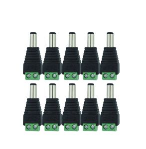 100 PCS 12V 2.1 x 5.5mm DC Power Erkek Fiş CCTV Tek Renkli LED Işık LL için