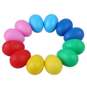 Enstrümanlar 12 PCS Yumurta Shakers Müzik Aletleri Çocuklar İçin Perküsyon Yumurta Oyuncaklar Plastik Paskalya Yumurta Taraka Eğitim Müzikal Öğrenme