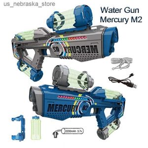 Песчаная игра в воду Fun Childrens Electric Gun Summer Outdoor Toy Полностью автоматическая высокая мощность Q240408