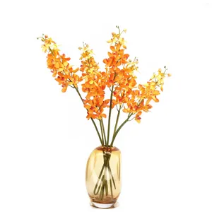 Dekoratif Çiçekler Vanda Orchid Düğün Dekorasyonu için Yapay Çiçek Gerçek Touch Lateks Kaplama Hindistan