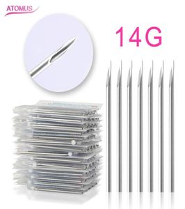 100pcs 14G Piercing iğneleri Tek kullanımlık steril gövde iğneleri Çeşitli Boyutlar Kulak Burun Göbeği için Dövme Arzı