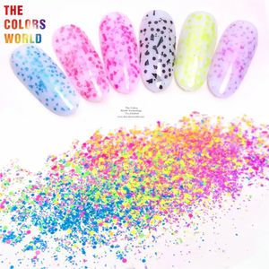 TCT879 Mix Corky Shard Nails Art Blitter Neon Spring Colour